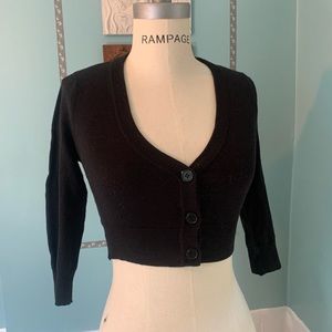 Sexy librarian cropped cardigan